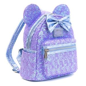 Disney Loungefly Minnie Sequin Celebration Backpack